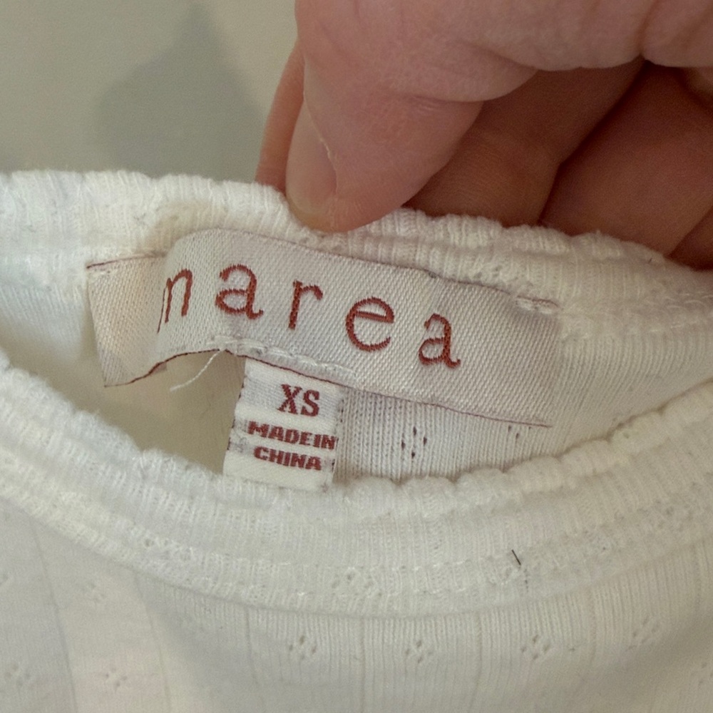 Marea by Liz Joy White Pointelle Tank Top - Picture 2 of 4